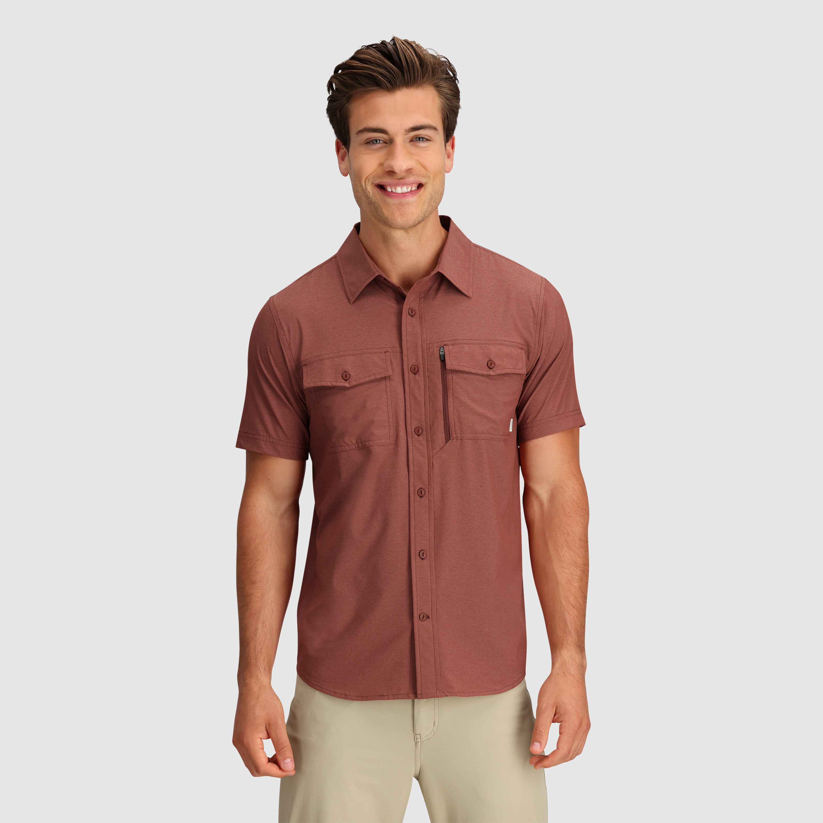 Eashery Short Sleeve Button Up Shirts For Men Men's Teaser Short