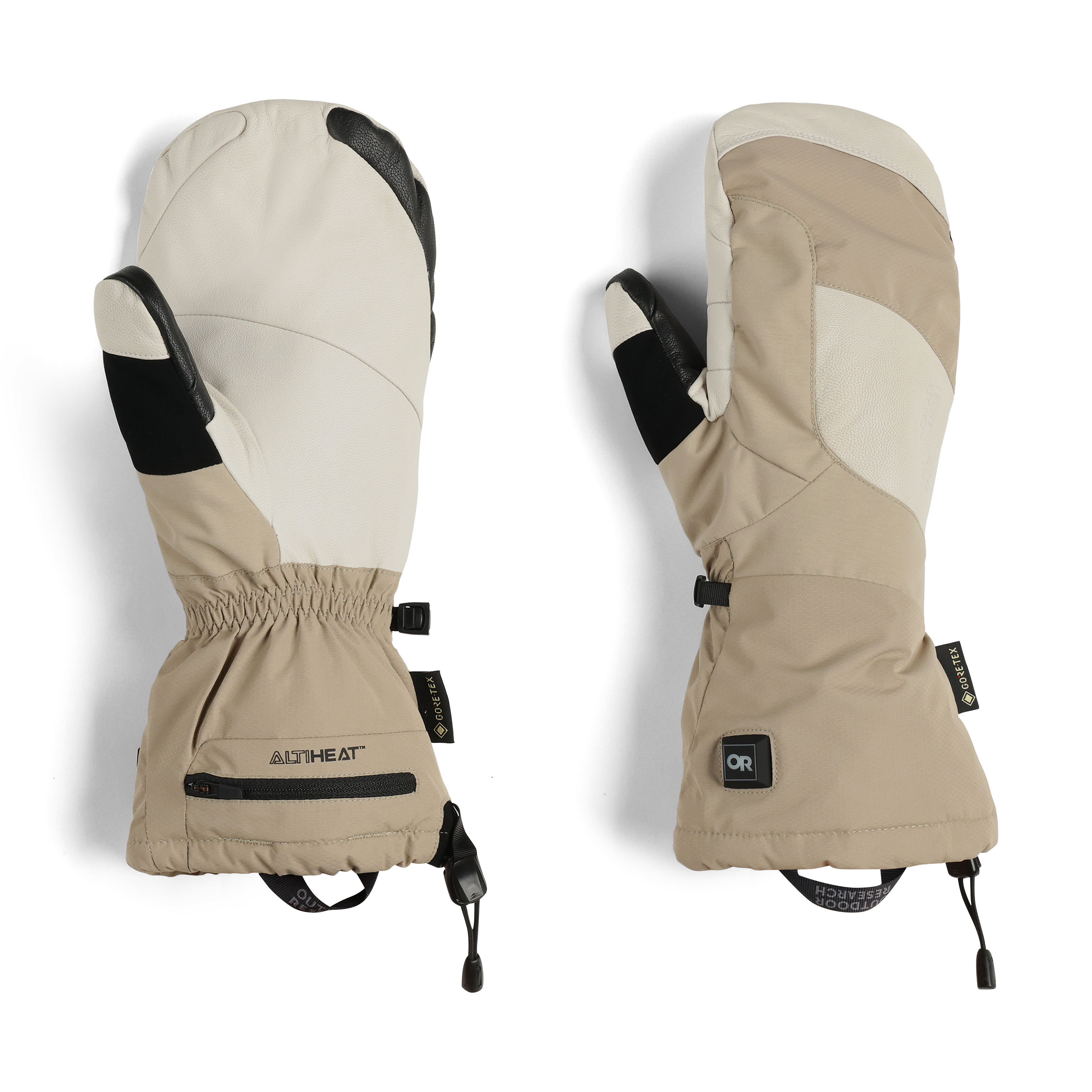 Outdoor Research Prevail Heated GORE-TEX Mitts Pro Khaki / L