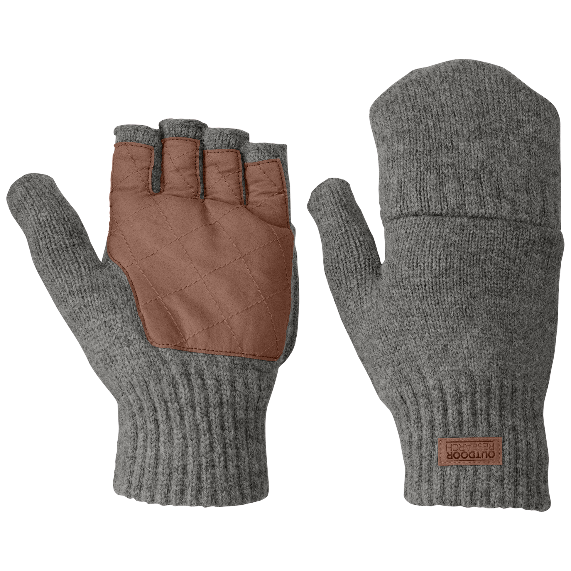 Outdoor Research Men's Lost Coast Fingerless Mitts - Pewter
