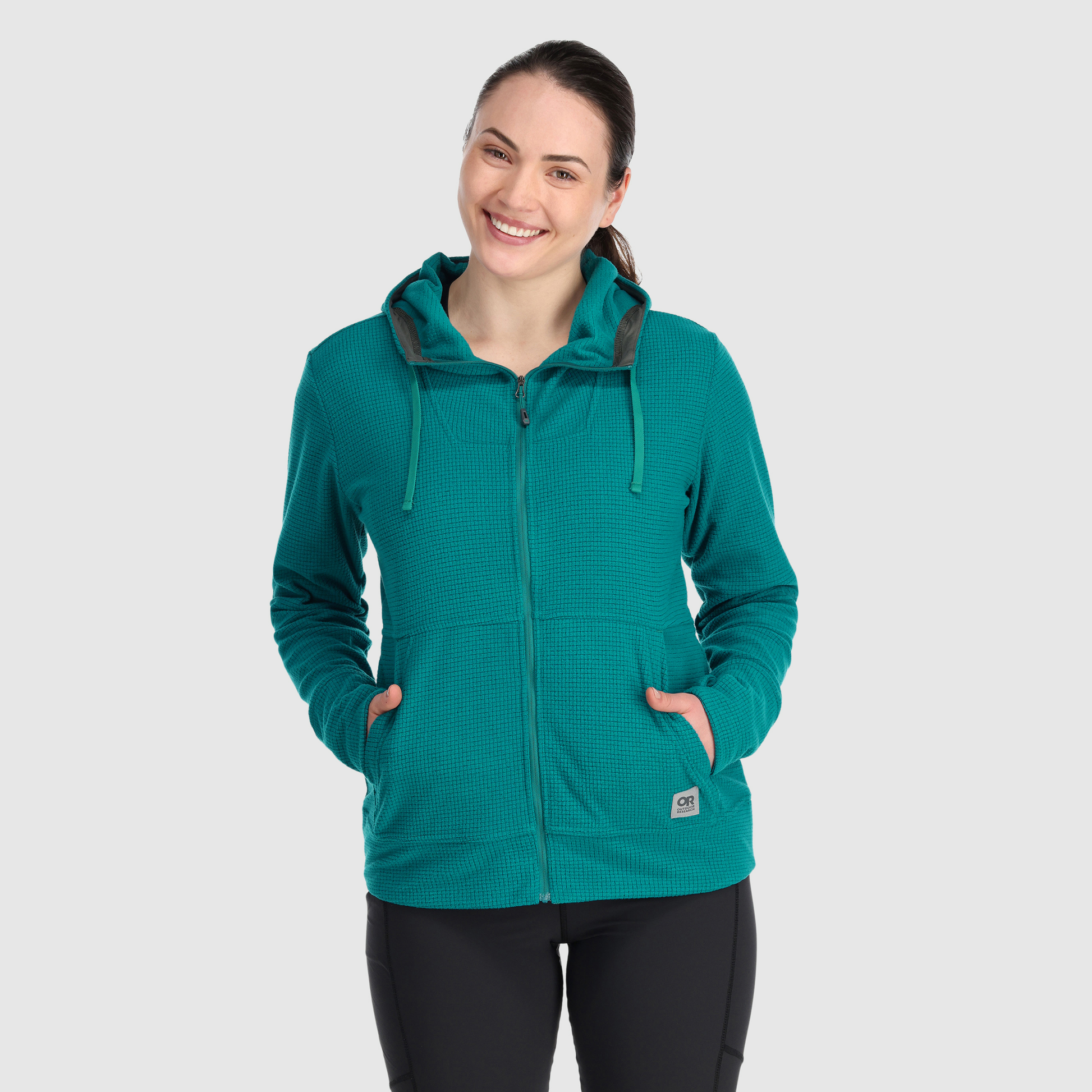 Women's Two-Tone Full Zip Fleece Casual Athletic Hoodie Jacket
