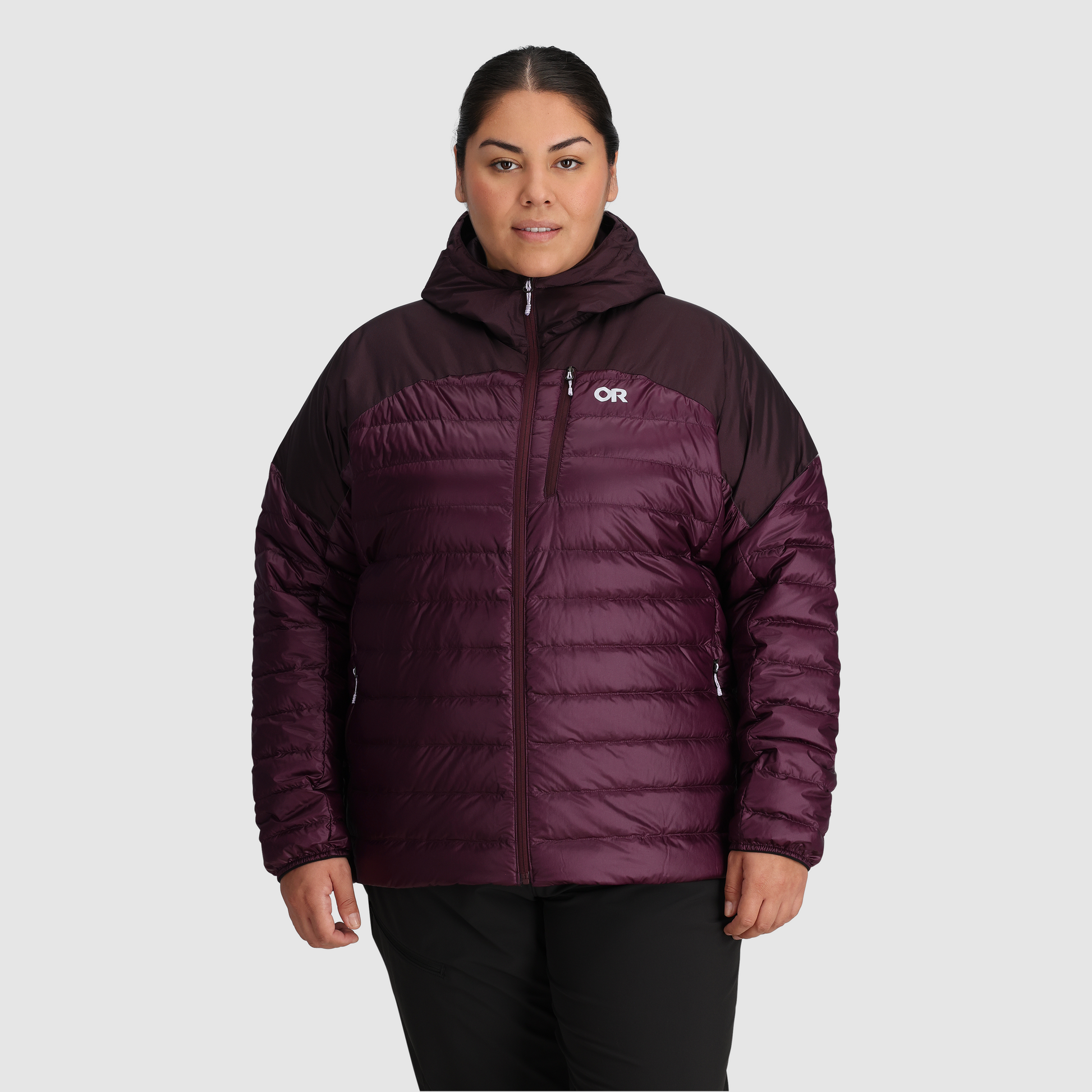 Outdoor Research Women s Helium Down Hooded Jacket Plus 3X Black