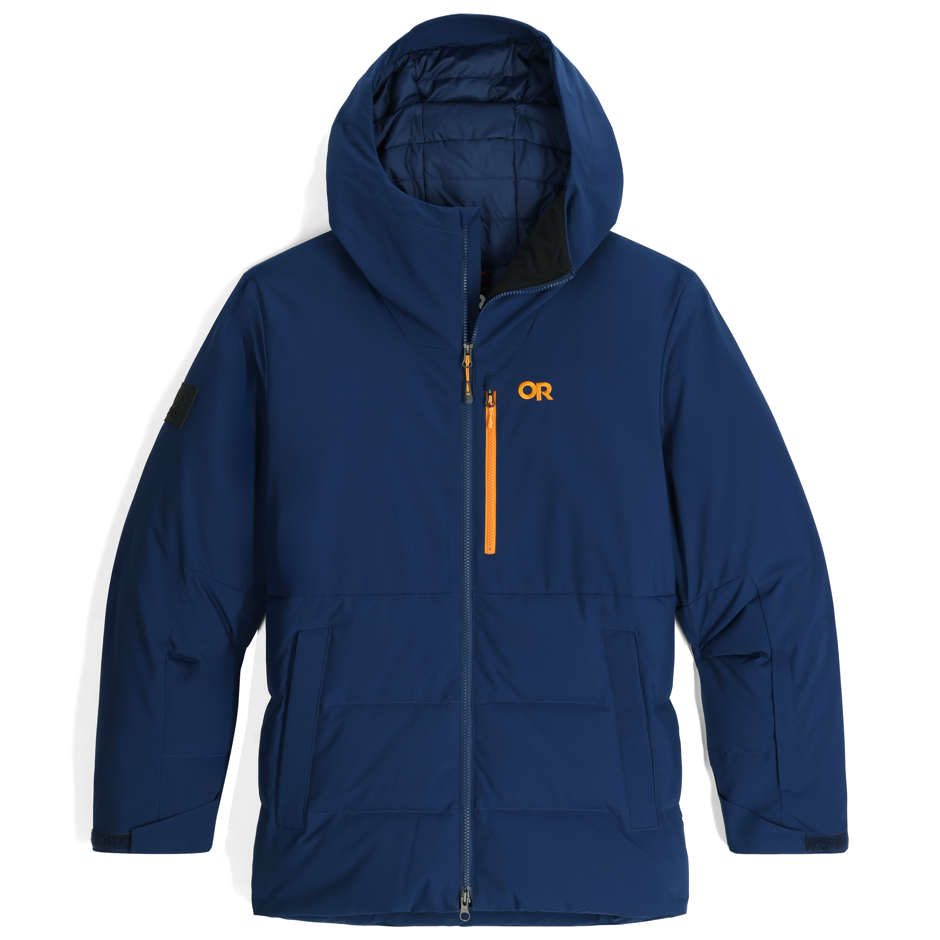 Men L Outdoor Research OR Alpenice Full Zip purchases Hooded Blue Jacket Puffer Coat