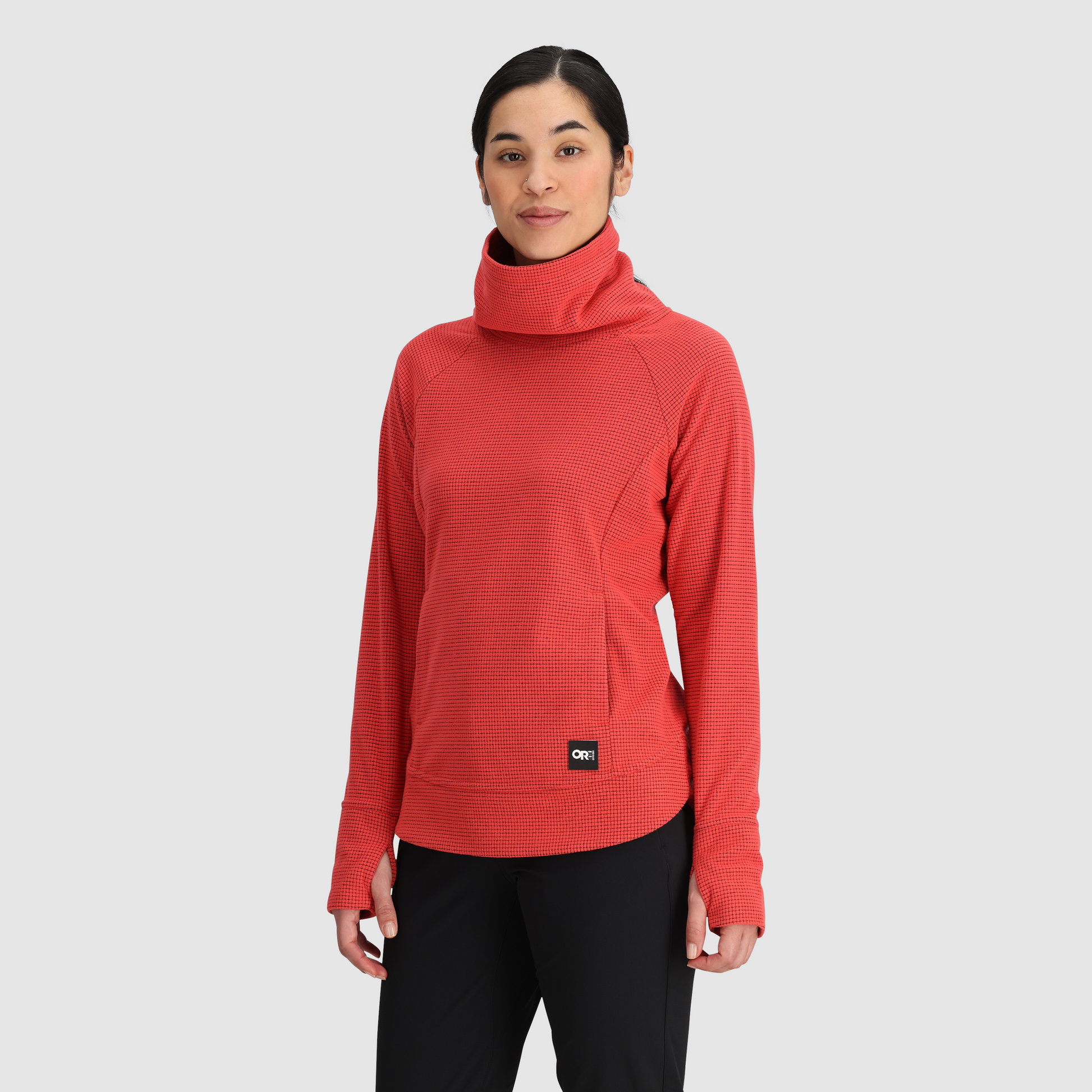 Cowl neck fleece pullover best sale