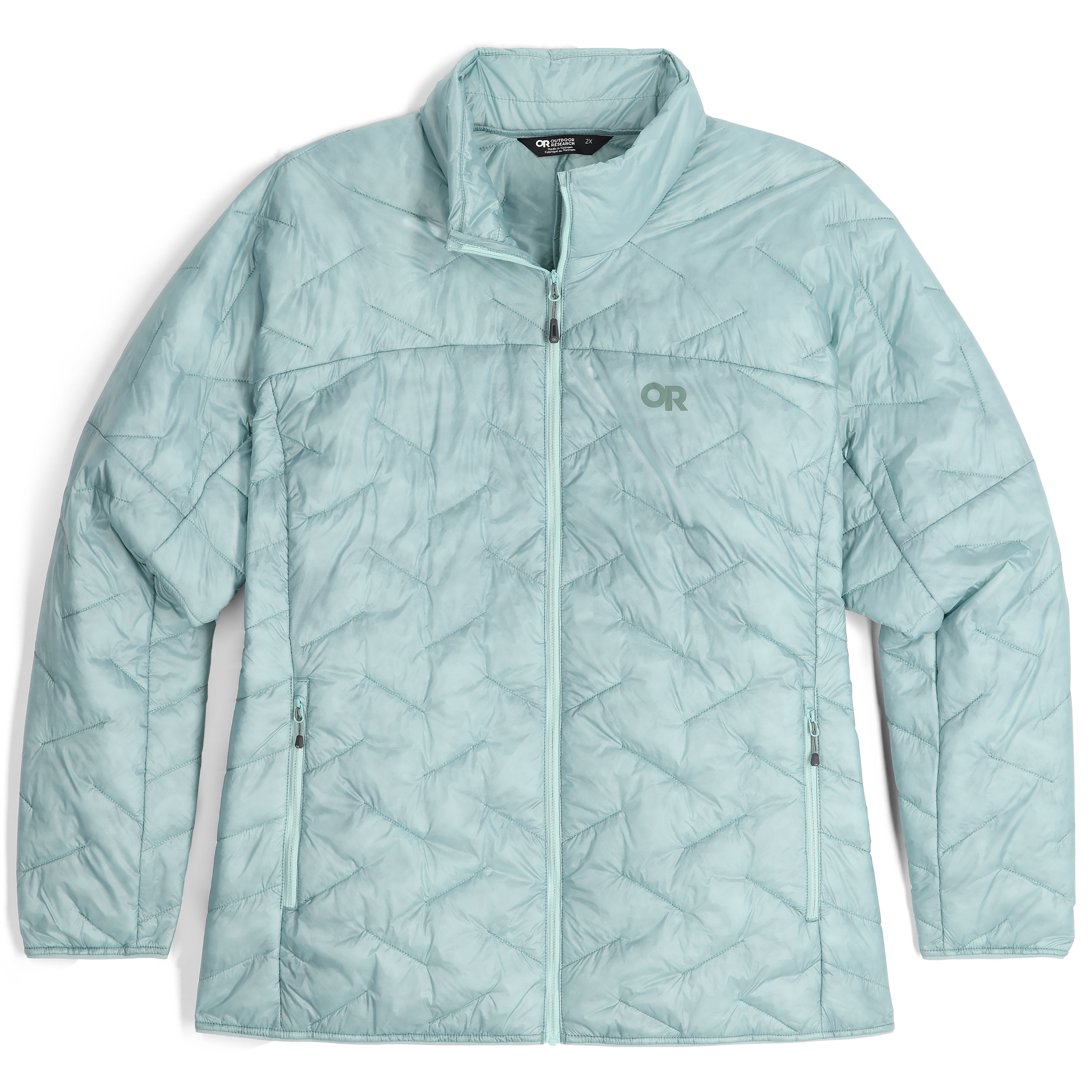 Men M Ski Jacket Lined Quilted Light Gray Sky Country Puffer Outdoor Zip  Snaps